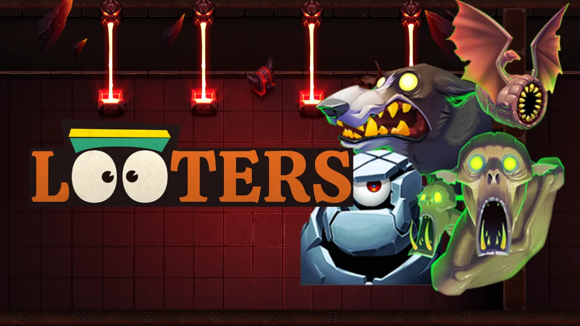 The promotional header for Looters, an online slot game on Betty.ca.