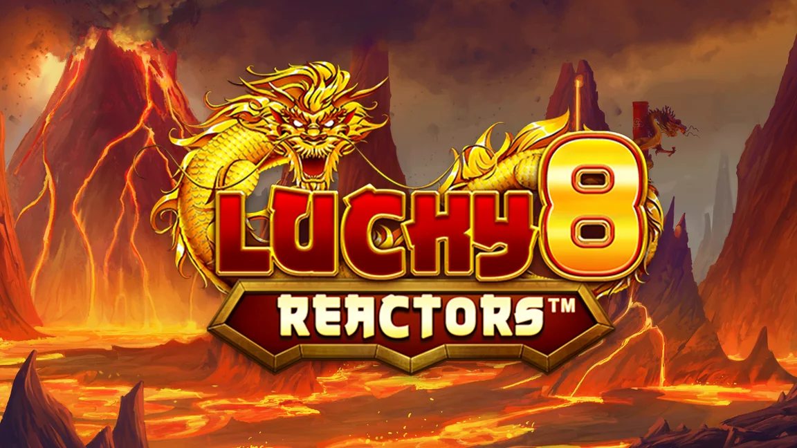 The promotional header for Lucky 8 Reactors, an online slot game on Betty.ca.