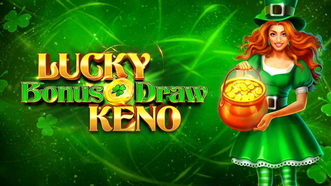 The promotional header for Lucky Bonus Draw Keno, an online slot game on Betty.ca.