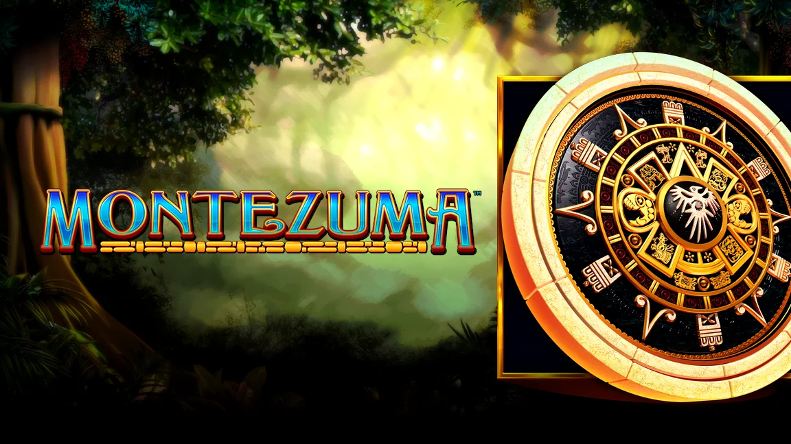 The promotional header for Montezuma, an online slot game on Betty.ca.