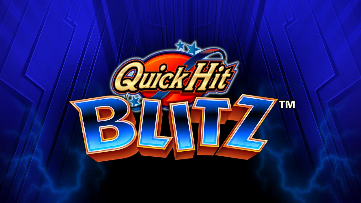 The promotional header for Quick Hit Blitz Blue, an online slot game on Betty.ca.