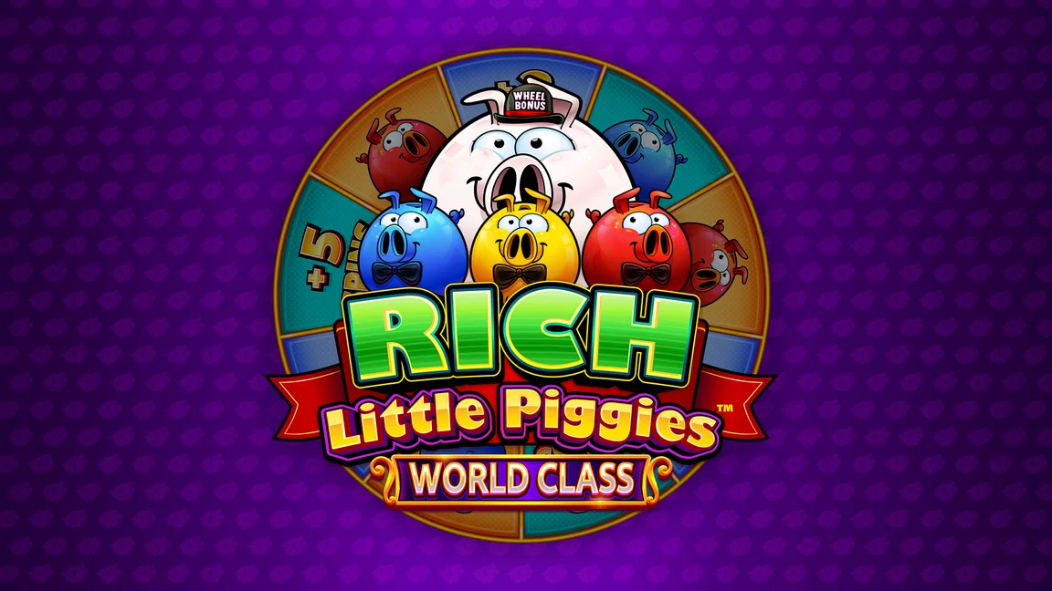 The promotional header for Rich Little Piggies World Class, an online slot game on Betty.ca.