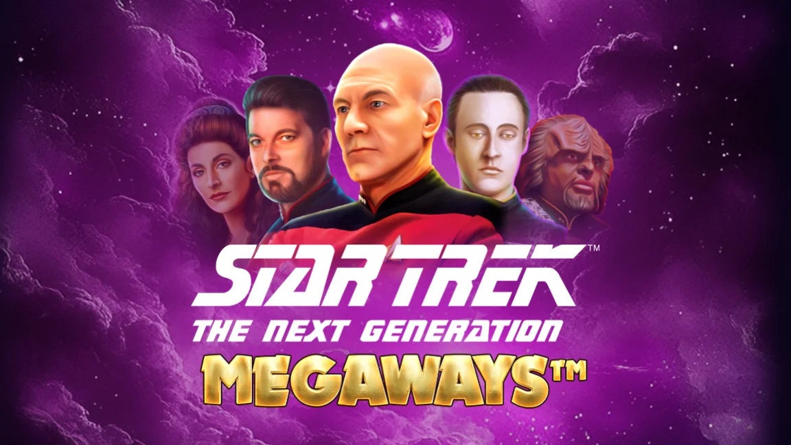 The promotional header for Star Trek The Next Generation Megaways, an online slot game on Betty.ca.