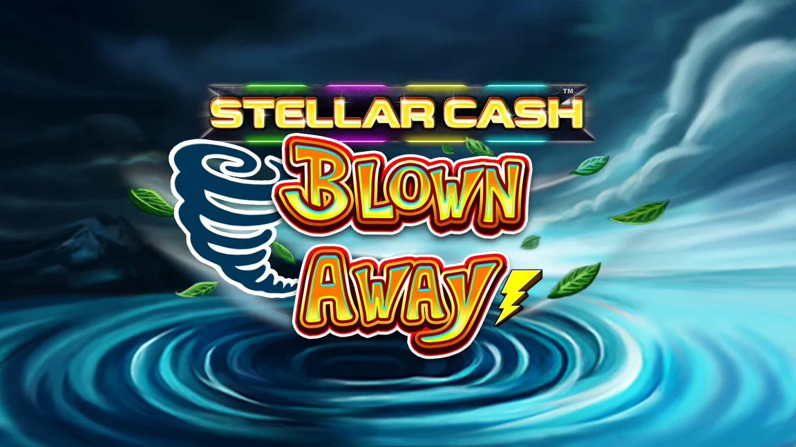 The promotional header for Stellar Cash Blown Away, an online slot game on Betty.ca.