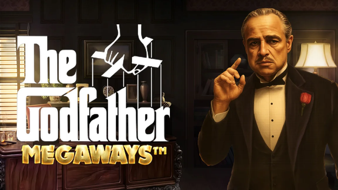 The promotional header for The Godfather Megaways, an online slot game on Betty.ca.