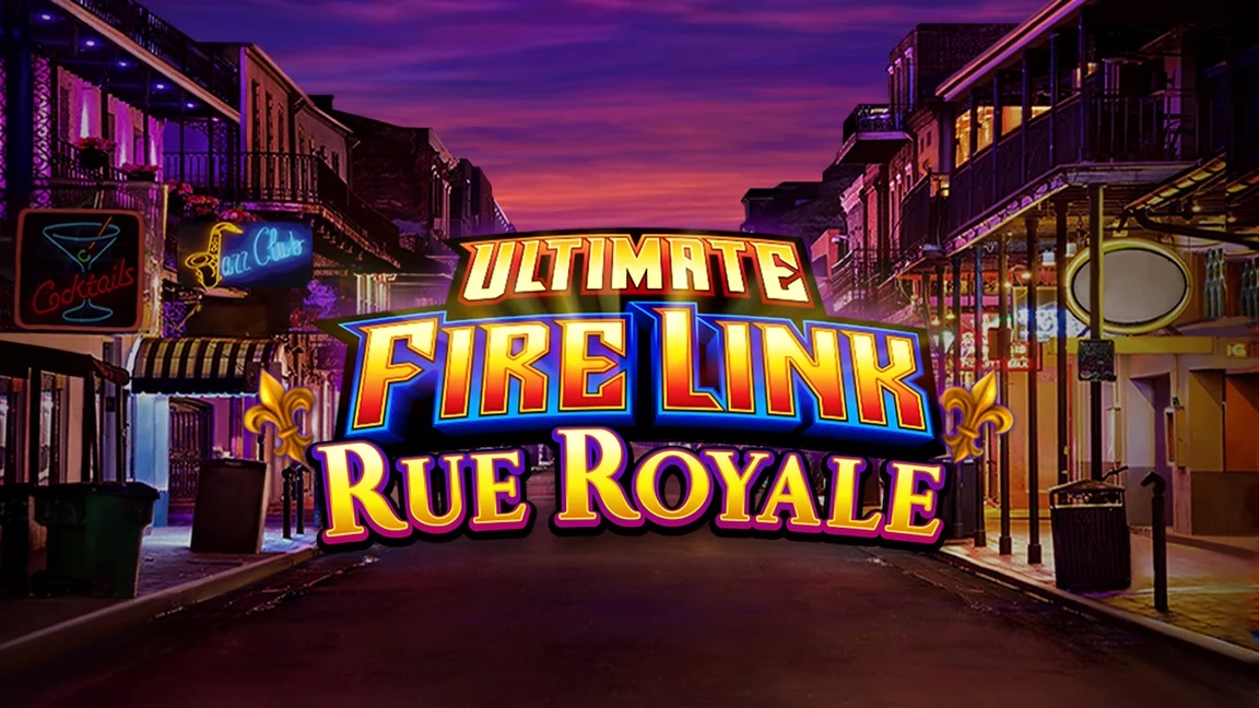 The promotional header for Ultimate Fire Link Rue Royale, an online slot game on Betty.ca.