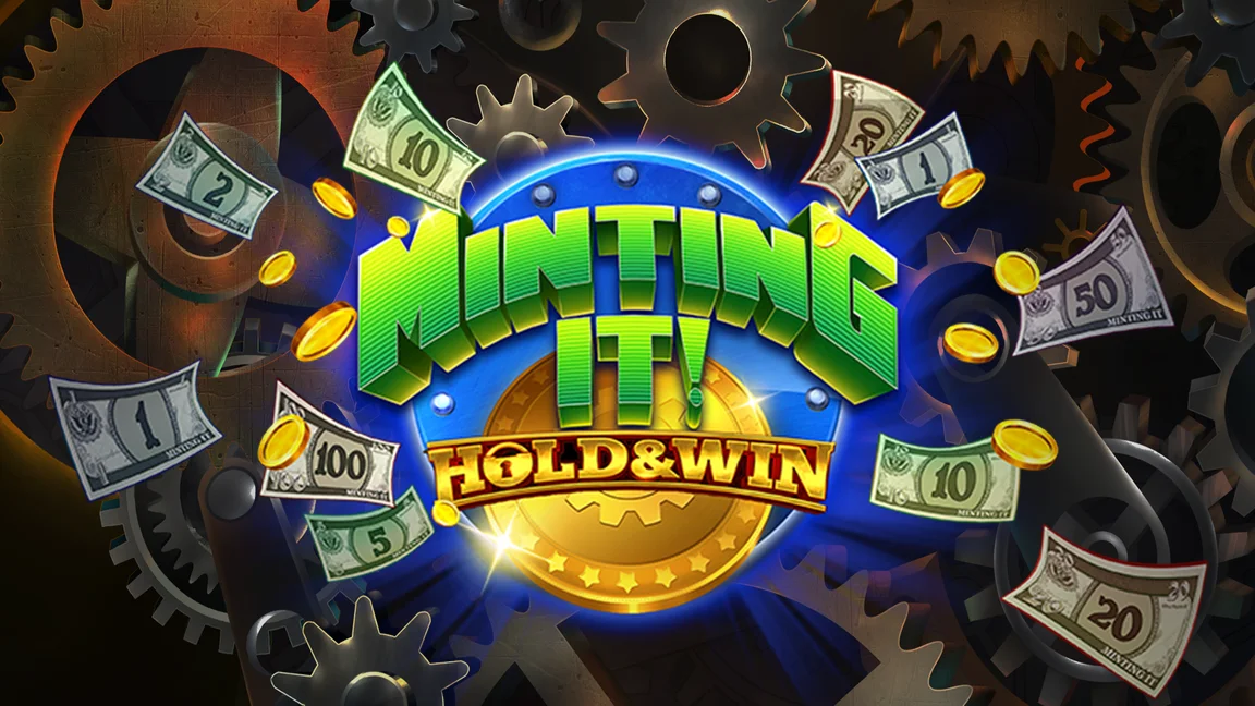 The promotional header for Minting it! Hold & Win, an online slot game on Betty.ca.