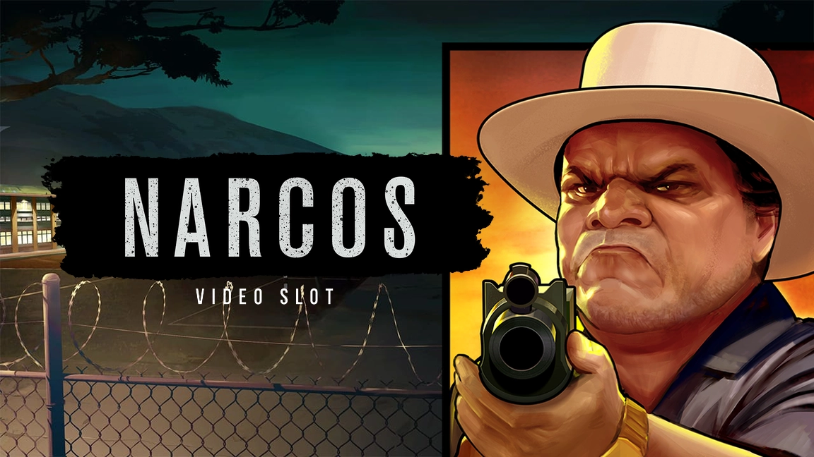The promotional header for Narcos™, an online slot game on Betty.ca.