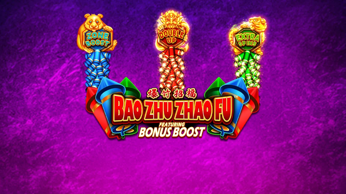 The promotional header for Bao Zhu Zhao Fu Purple Celebration, an online slot game on Betty.ca.