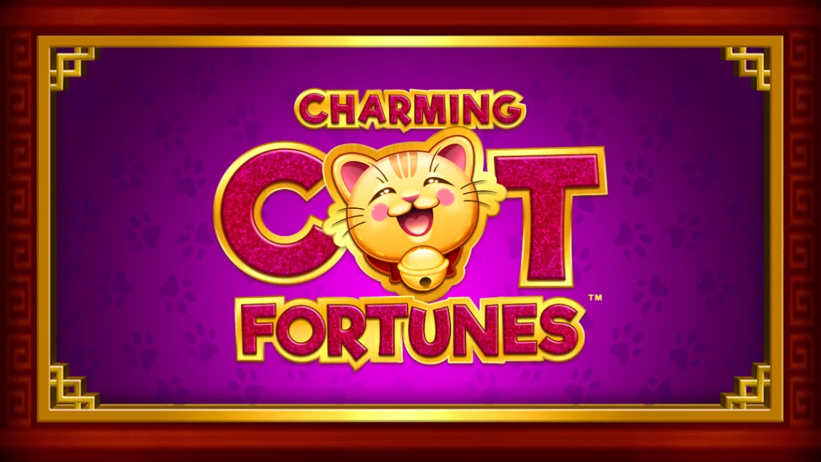 The promotional header for Charming Cat Fortunes, an online slot game on Betty.ca.