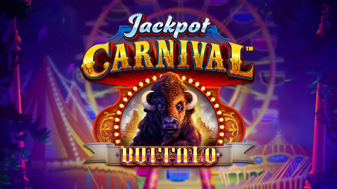The promotional header for Jackpot Carnival Buffalo, an online slot game on Betty.ca.
