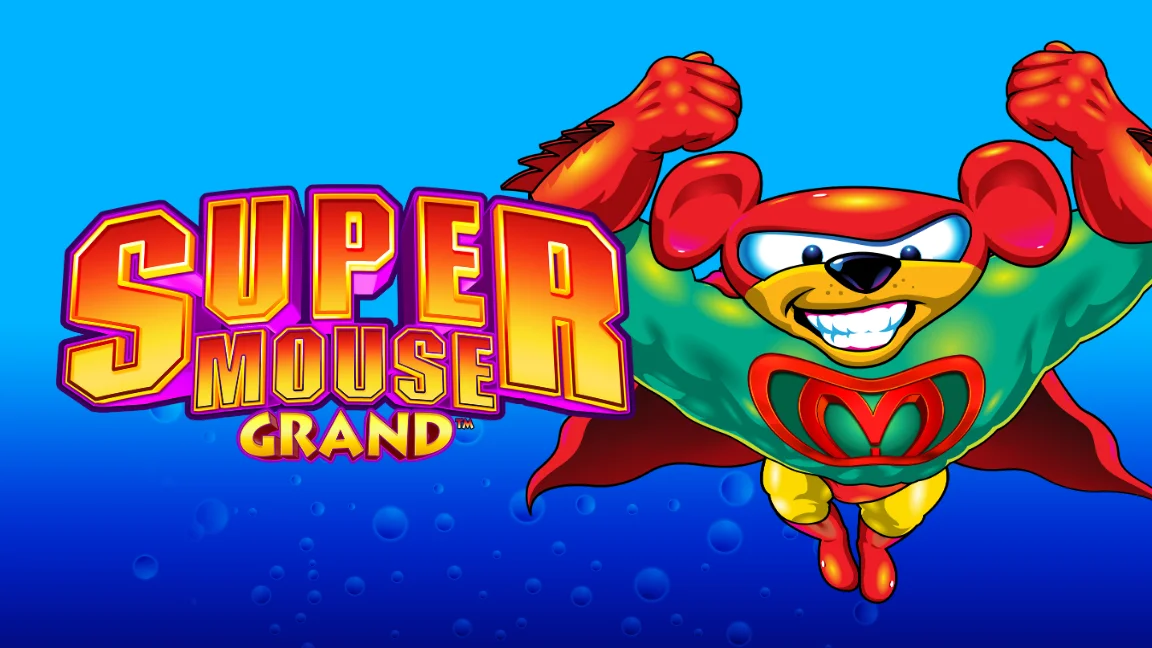The promotional header for Super Mouse Grand, an online slot game on Betty.ca.
