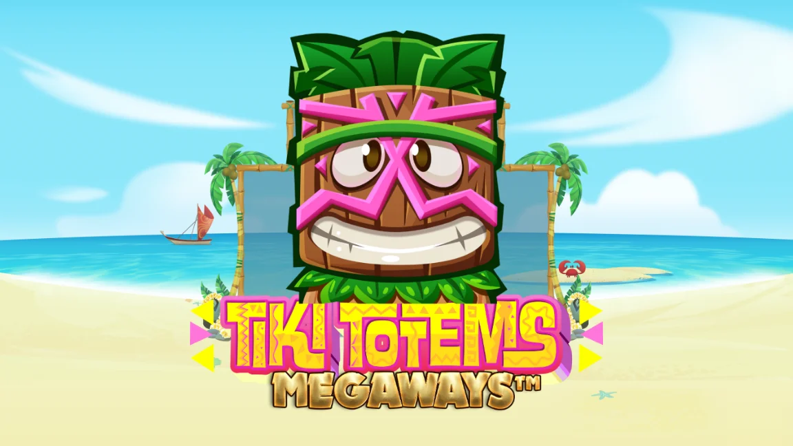 The promotional header for Tiki Totems Megaways, an online slot game on Betty.ca.