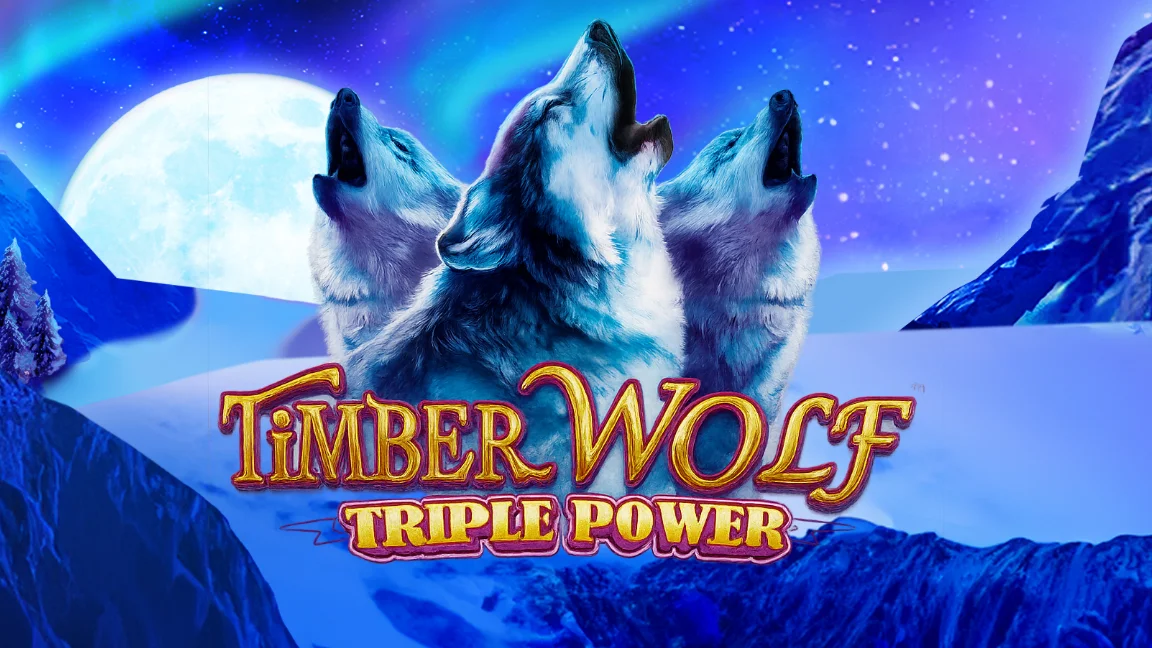 The promotional header for Timber Wolf Triple Power, an online slot game on Betty.ca.