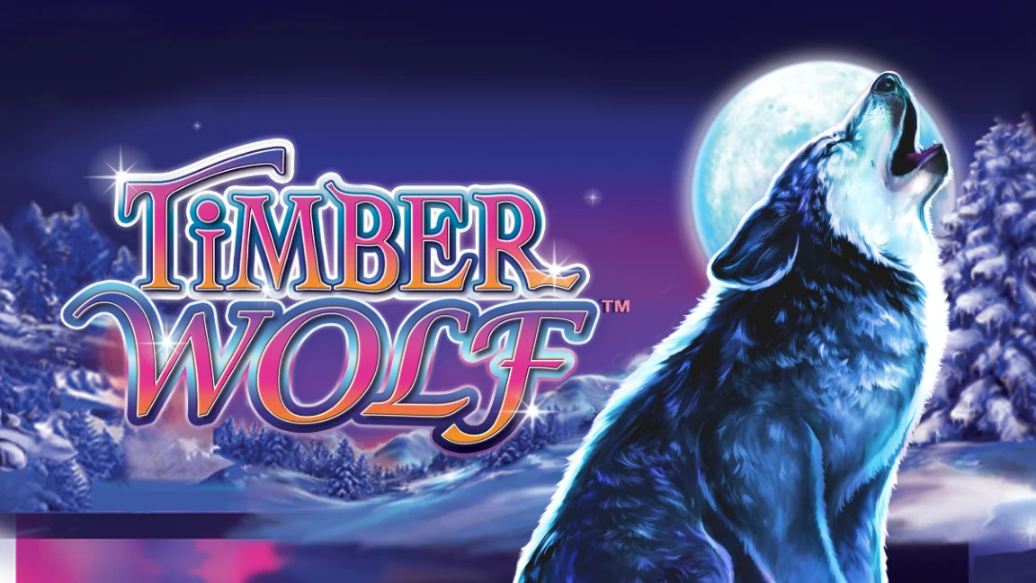 The promotional header for Timber Wolf, an online slot game on Betty.ca.