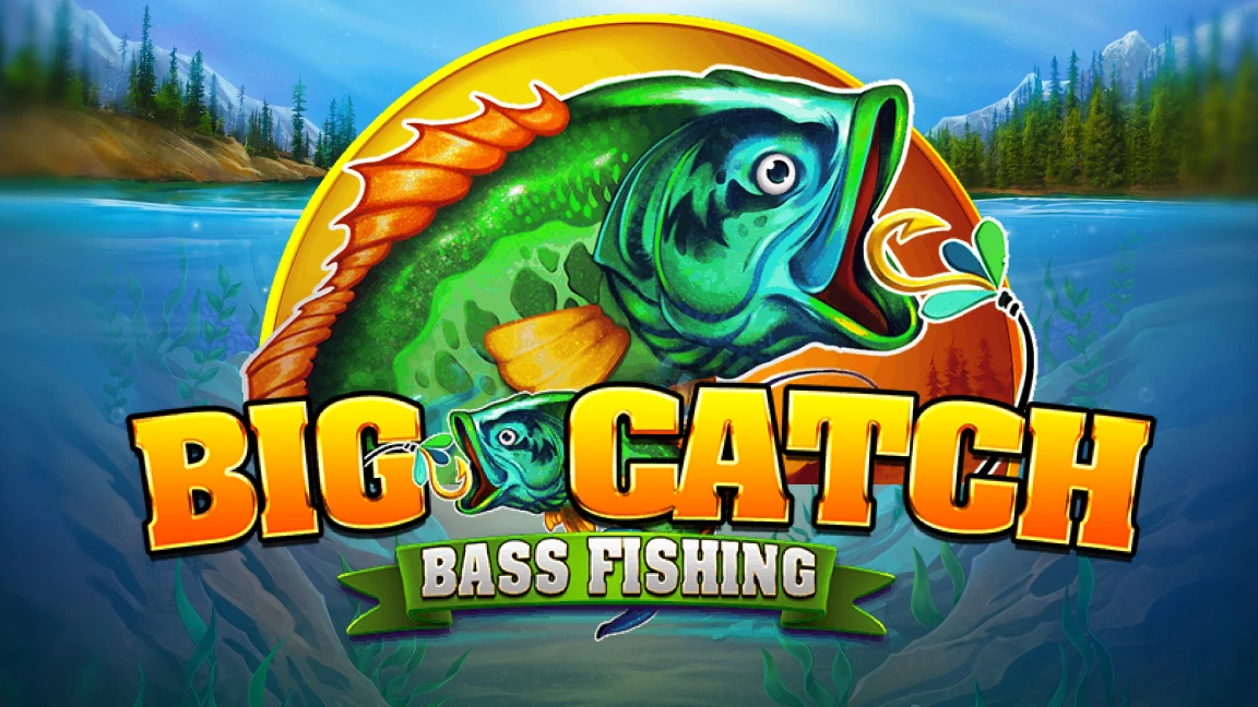 The promotional header for Big Catch Bass Fishing, an online slot game on Betty.ca.