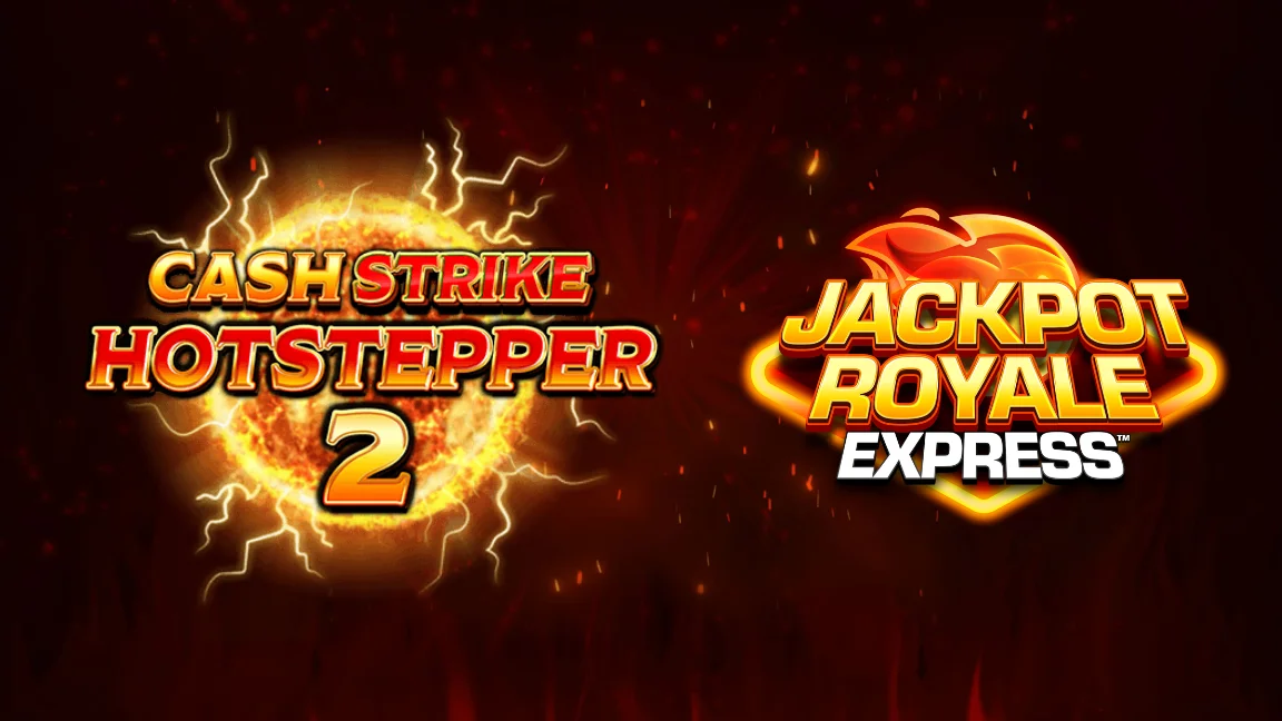 The promotional header for Cash Strike Hotstepper 2 Jackpot Royale Express, an online slot game on Betty.ca.