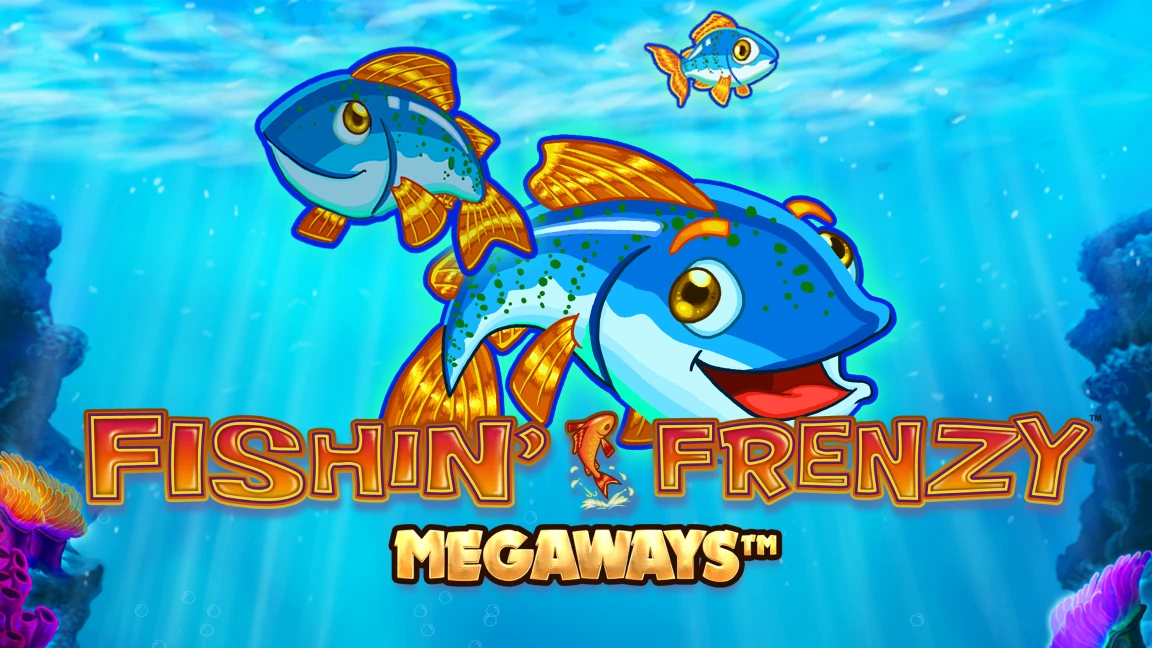 The promotional header for Fishin Frenzy Megaways, an online slot game on Betty.ca.