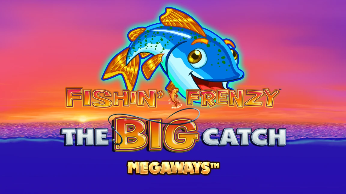 The promotional header for Fishin Frenzy The Big Catch, an online slot game on Betty.ca.