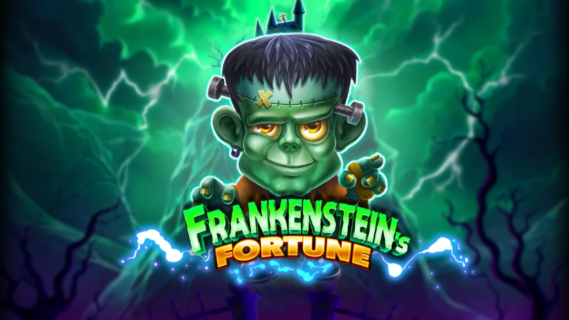 The promotional header for Frankenstein's Fortune, an online slot game on Betty.ca.