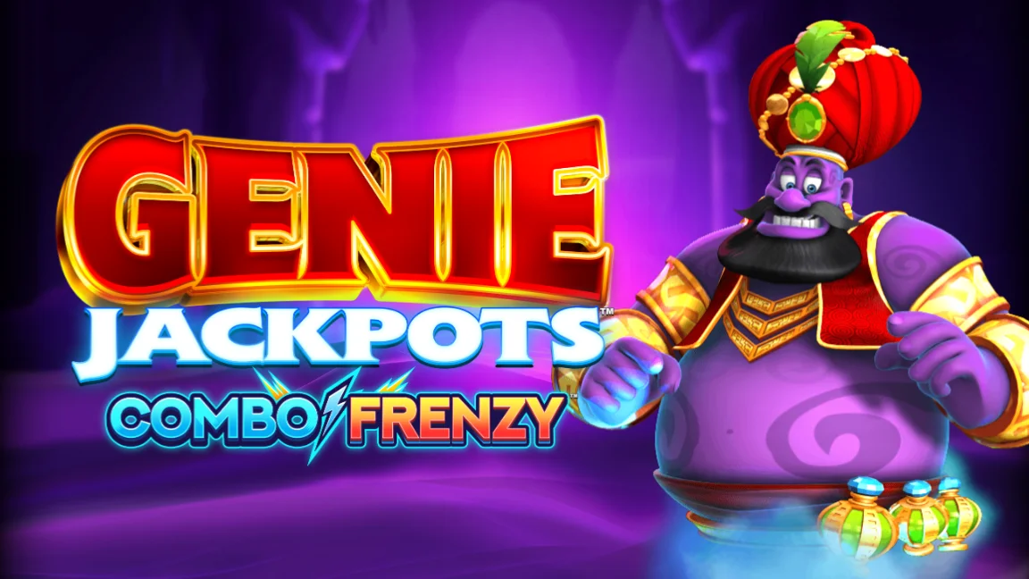 The promotional header for Genie Jackpots Combo Frenzy, an online slot game on Betty.ca.