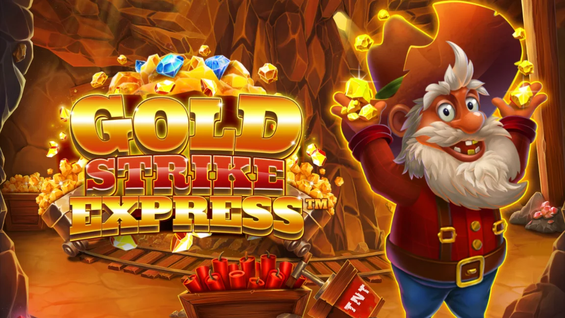 The promotional header for Gold Strike Express, an online slot game on Betty.ca.