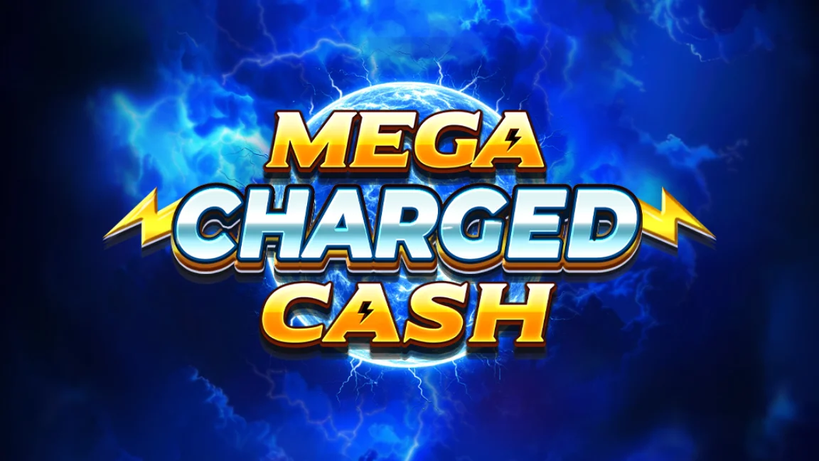 The promotional header for Mega Charged Cash, an online slot game on Betty.ca.
