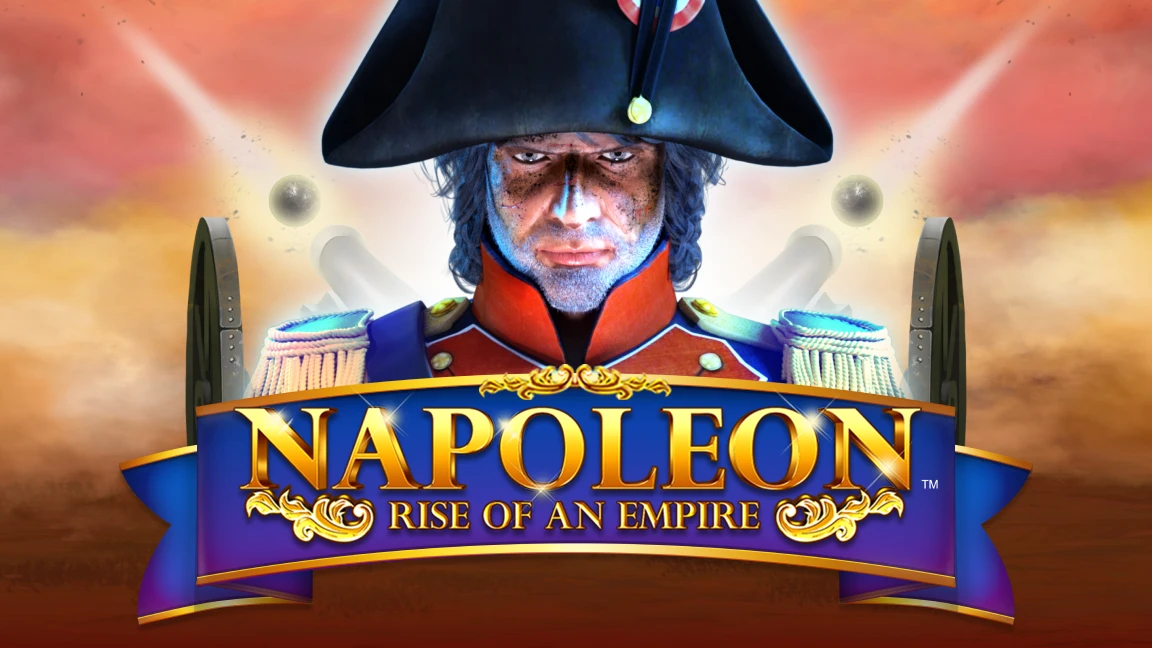 The promotional header for Napoleon: Rise of an Empire, an online slot game on Betty.ca.