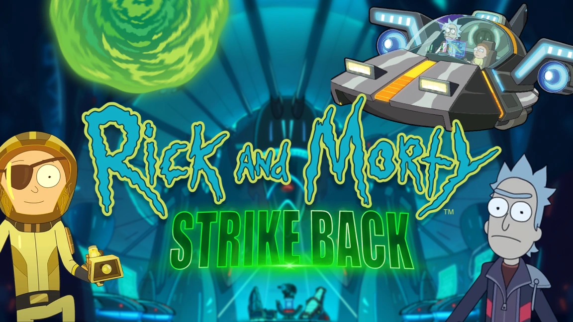 The promotional header for Rick & Morty Strikes Back, an online slot game on Betty.ca.