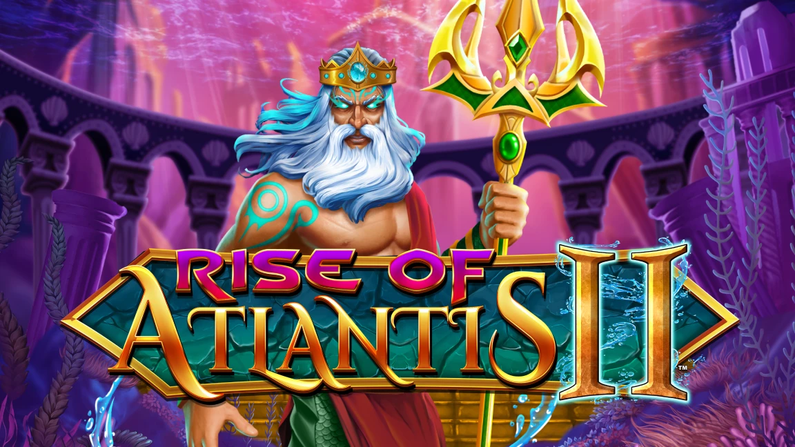 The promotional header for Rise of Atlantis 2, an online slot game on Betty.ca.