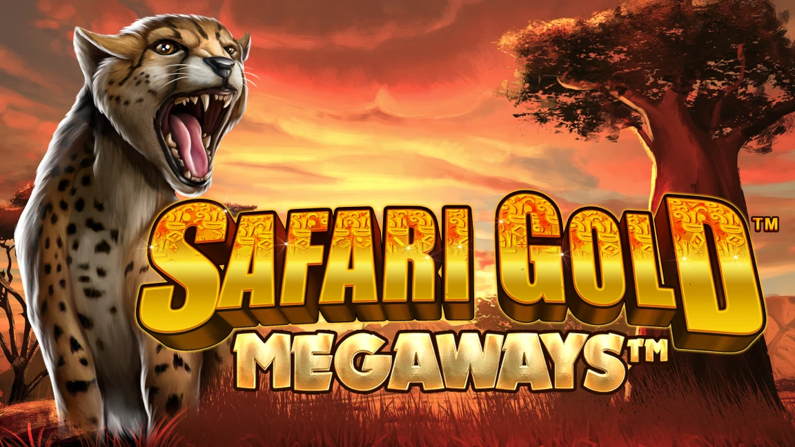 The promotional header for Safari Gold Megaways, an online slot game on Betty.ca.