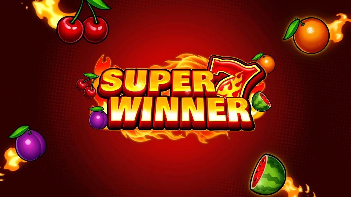 The promotional header for Super 7 Winner, an online slot game on Betty.ca.