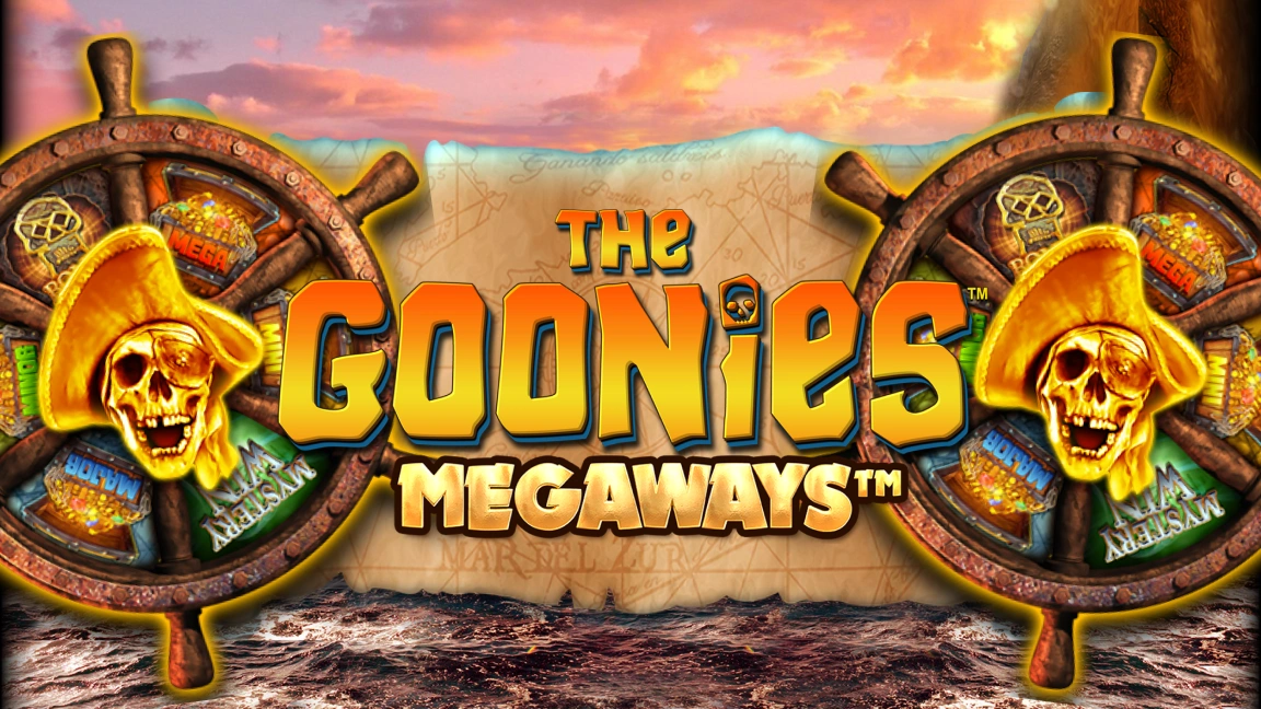 The promotional header for The Goonies Megaways, an online slot game on Betty.ca.