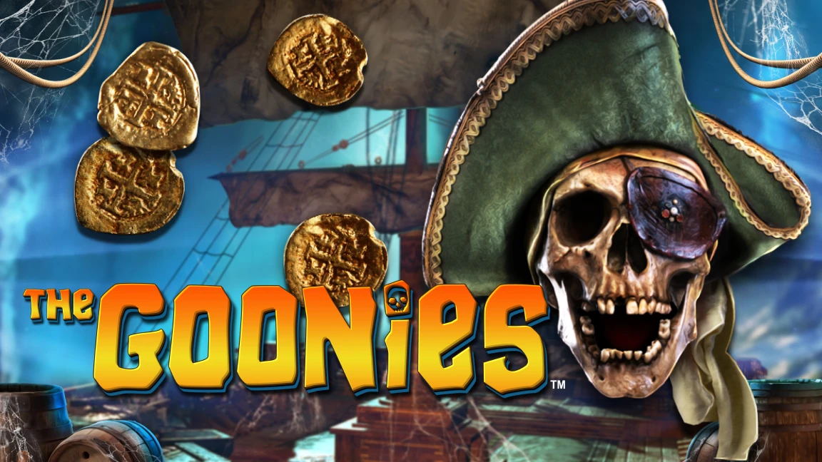 The promotional header for The Goonies, an online slot game on Betty.ca.