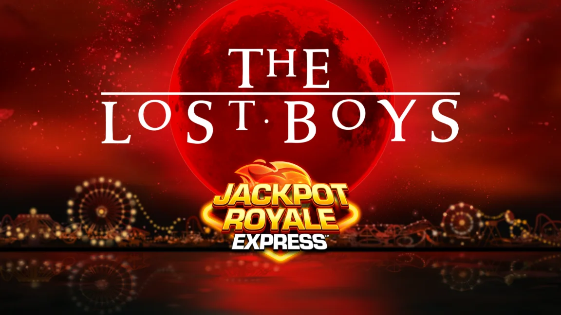 The promotional header for The Lost Boys Jackpot Royale Express, an online slot game on Betty.ca.