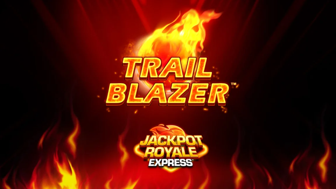 The promotional header for Trailblazer Jackpot Royale Express, an online slot game on Betty.ca.
