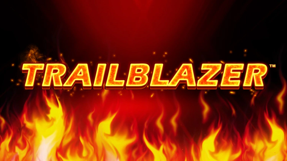 The promotional header for Trailblazer, an online slot game on Betty.ca.