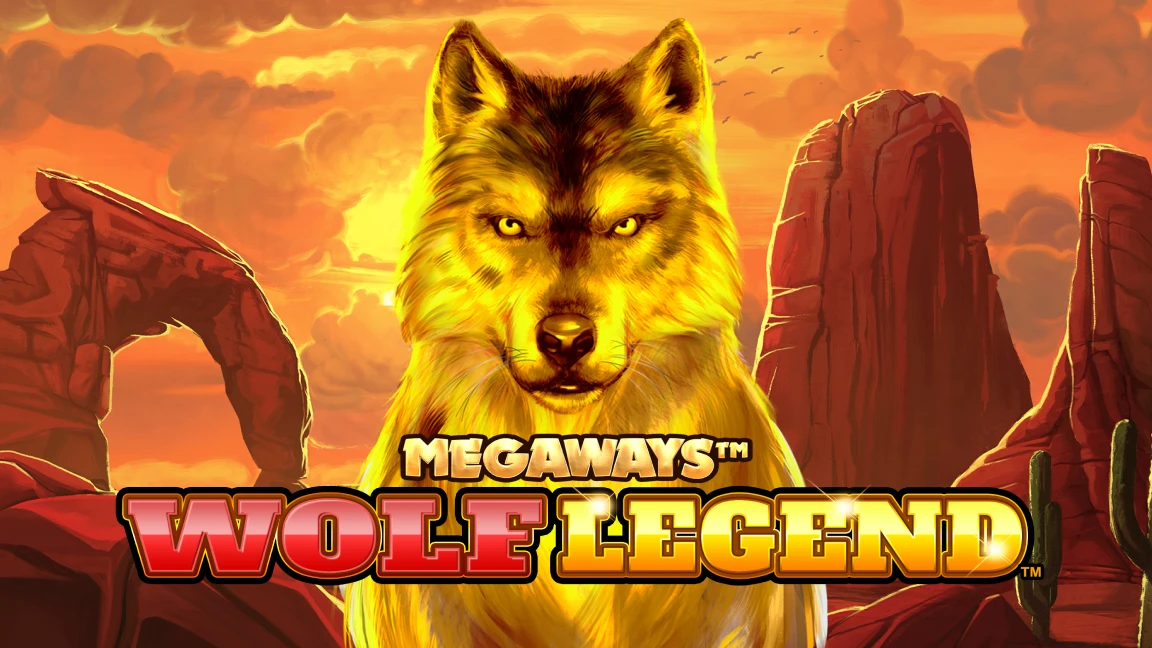 The promotional header for Wolf Legend Megaways, an online slot game on Betty.ca.