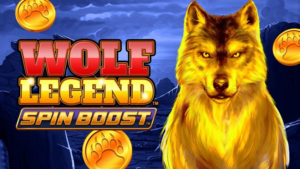 The promotional header for Wolf Legend Spin Boost, an online slot game on Betty.ca.