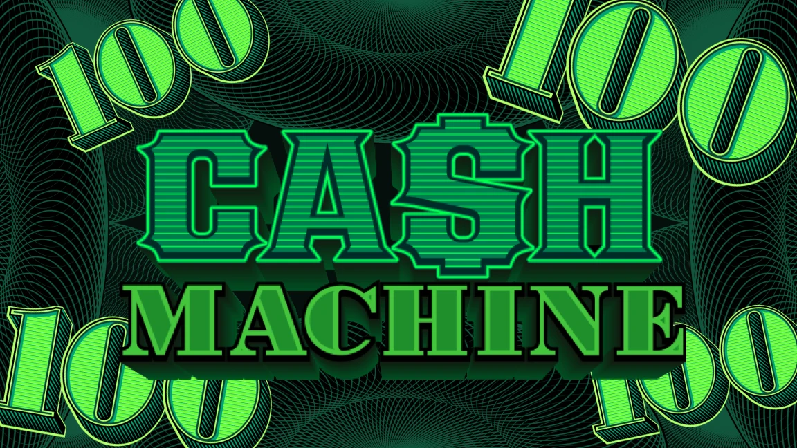 The promotional header for Cash Machine, an online slot game on Betty.ca.
