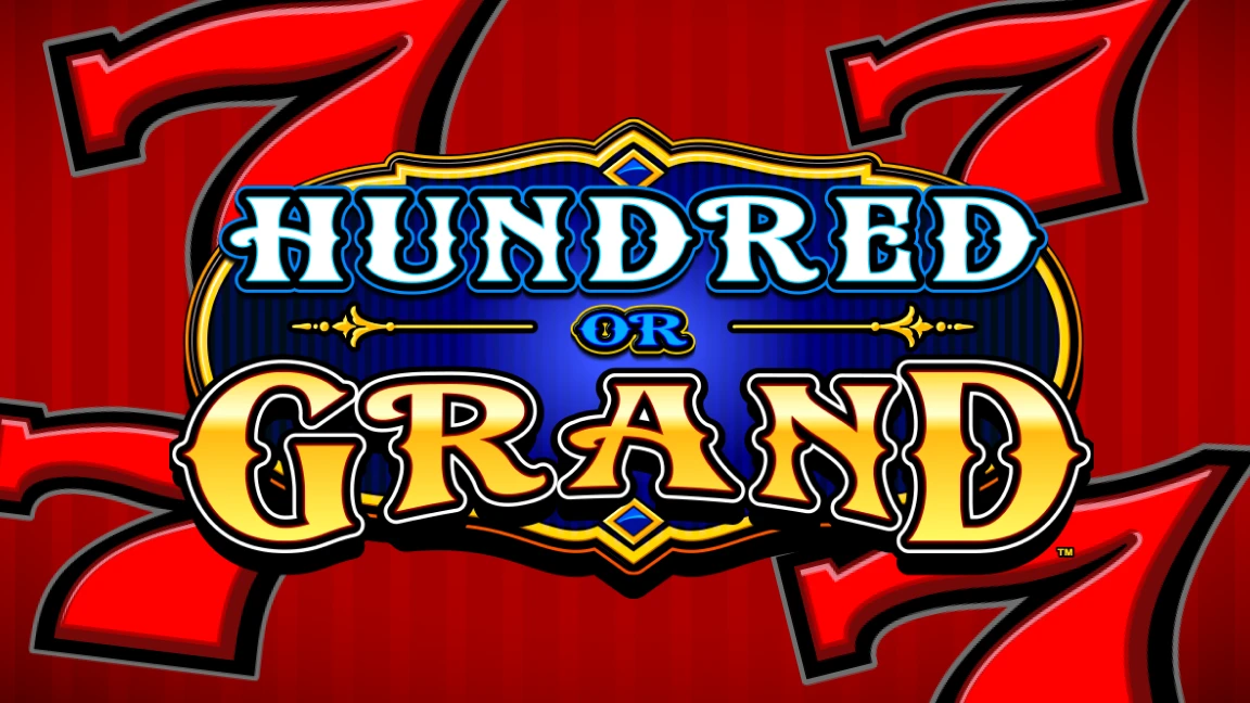The promotional header for Hundred Or Grand, an online slot game on Betty.ca.