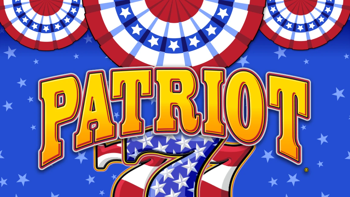 The promotional header for Patriot, an online slot game on Betty.ca.