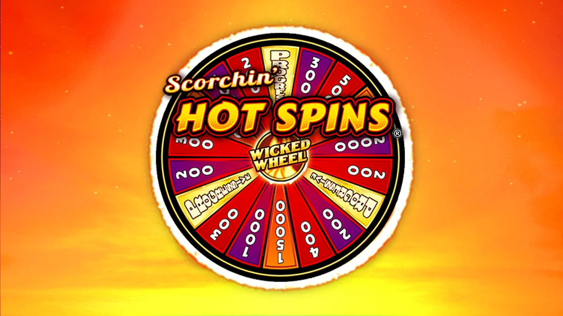 The promotional header for Scorchin Hot Spins Wicked Wheel, an online slot game on Betty.ca.