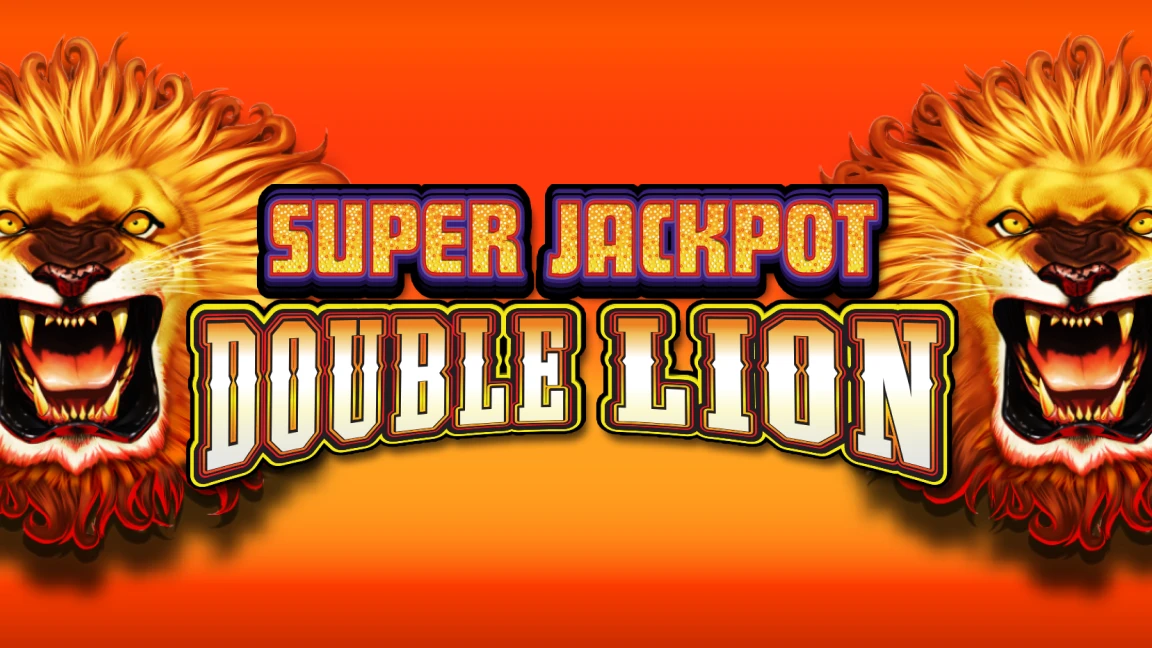 The promotional header for Super Jackpot Double Lion, an online slot game on Betty.ca.
