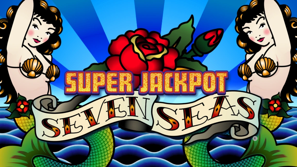 The promotional header for Super Jackpot Seven Seas, an online slot game on Betty.ca.
