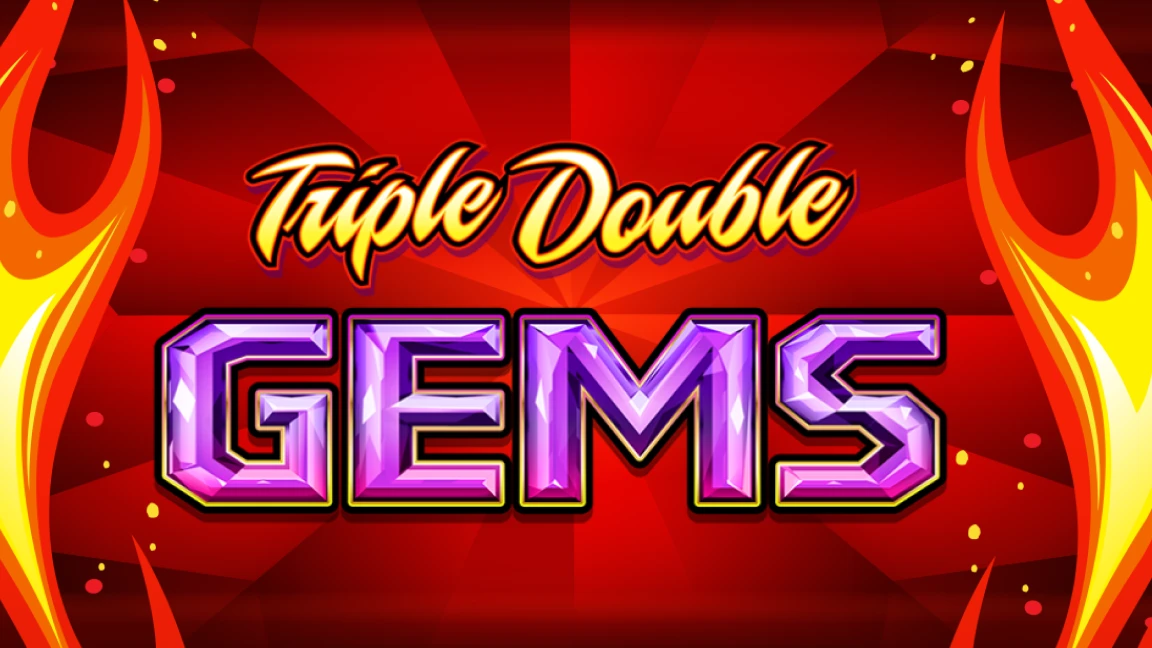 The promotional header for Triple Double Gems, an online slot game on Betty.ca.