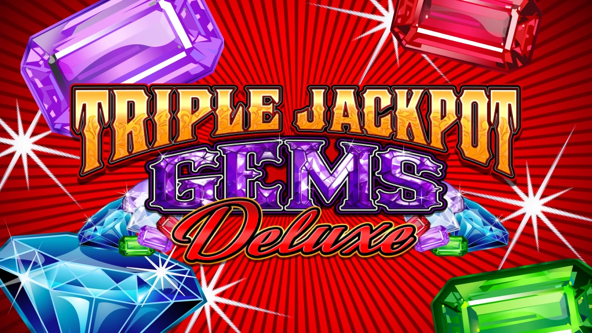 The promotional header for Triple Jackpot Gems Deluxe, an online slot game on Betty.ca.