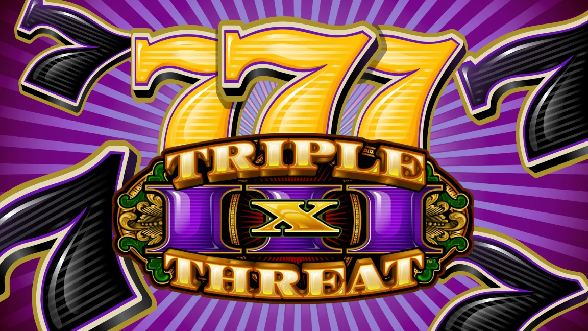 The promotional header for Triple Threat, an online slot game on Betty.ca.