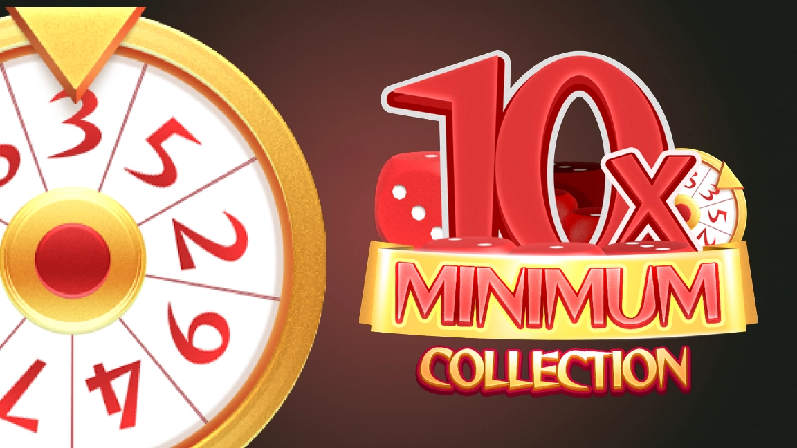 The promotional header for 10x Minimum Collection, an online slot game on Betty.ca.
