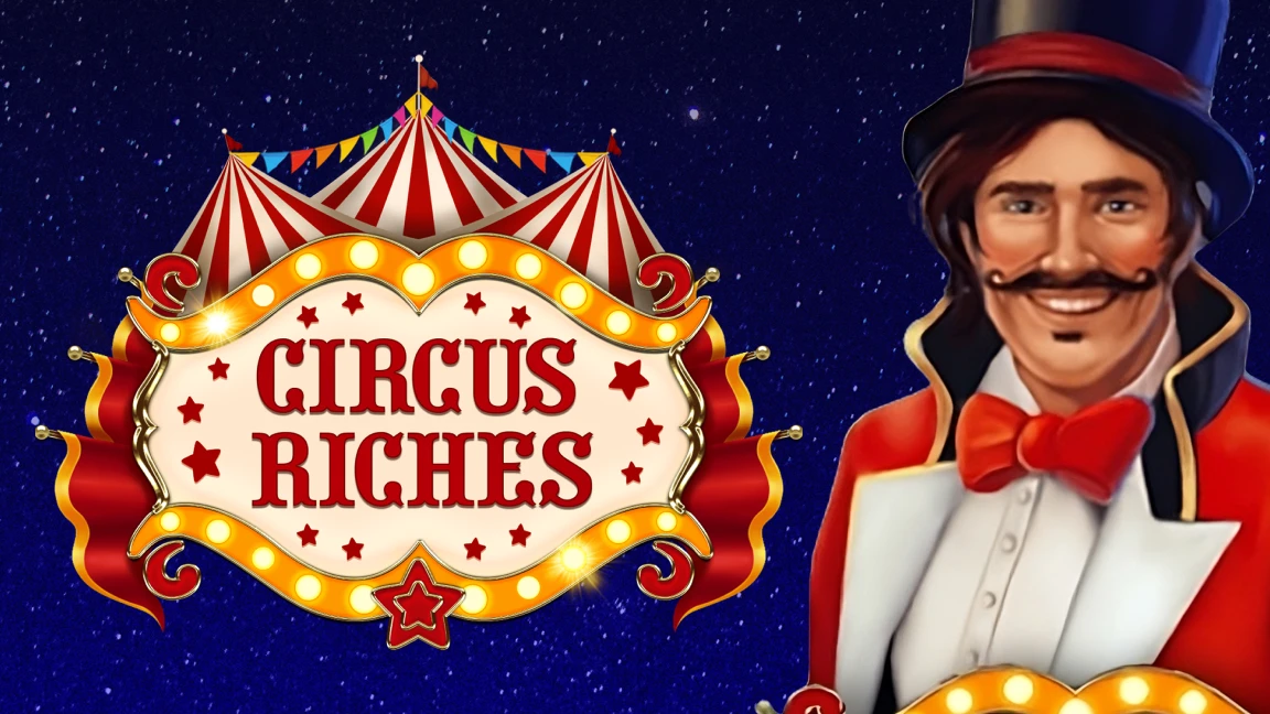 The promotional header for Circus Riches, an online slot game on Betty.ca.
